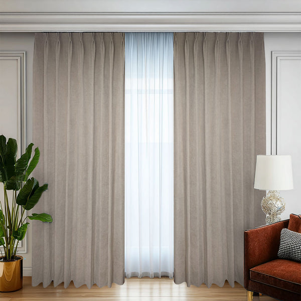 Lux de înaltă calitate draperie Blackout 100% Crem - Rejansa 10cm (1 Bucata)