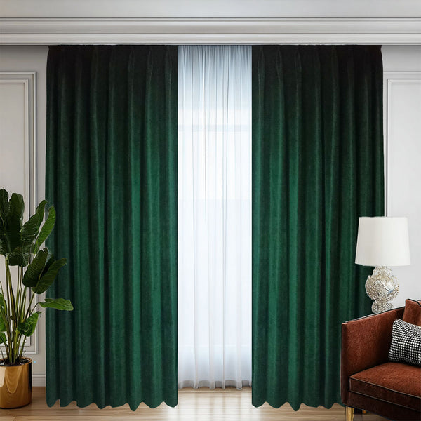 Lux de înaltă calitate draperie Blackout 100% Verde - Rejansa 10cm (1 Bucata)