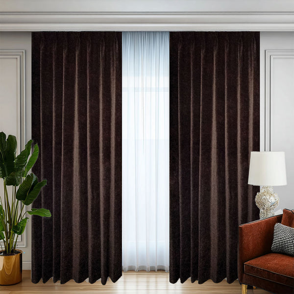 Lux de înaltă calitate draperie Blackout 100% Maro - Rejansa 10cm (1 Bucata)