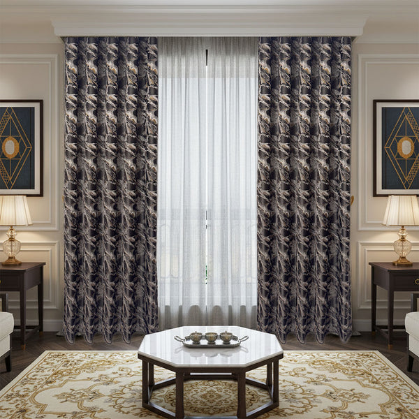 Draperie Marble Satinata Doua Fete 80% Blackout Maro - cu rejansa 10cm(1buc)