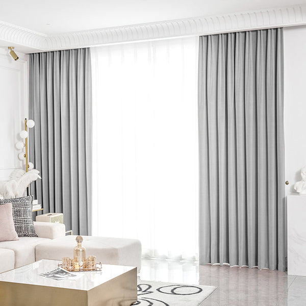 Draperie de Catifea Semi-opaca 70% Gri Deschis -cu Rejansa (1 Buc)