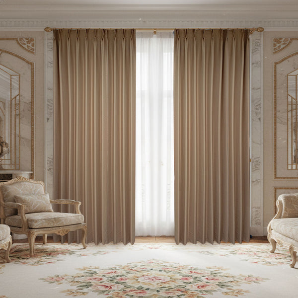 Draperie de Stofa Shine 100% Blackout Bej - cu Rejansa(1 Buc)