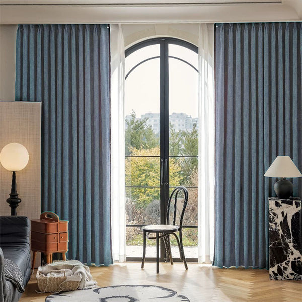 Draperie Premium Sakura Texturata 95% Blackout Baby Blue- cu Rejansa 10cm (1 Buc)