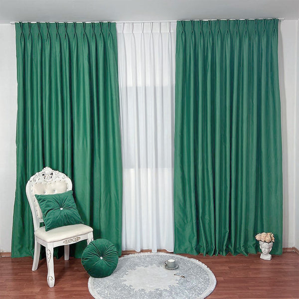 Draperie de Stofa Shine groasa  95% Blackout Verde menta- cu Rejansa(1 Bucata)