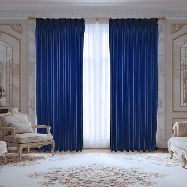 Draperie de Stofa Shine 100% Blackout Navy- cu Rejansa(1 Buc)