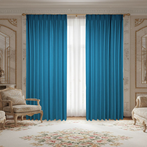 Draperie de Stofa Shine 100% Blackout Albastru - cu Rejansa(1 Buc)