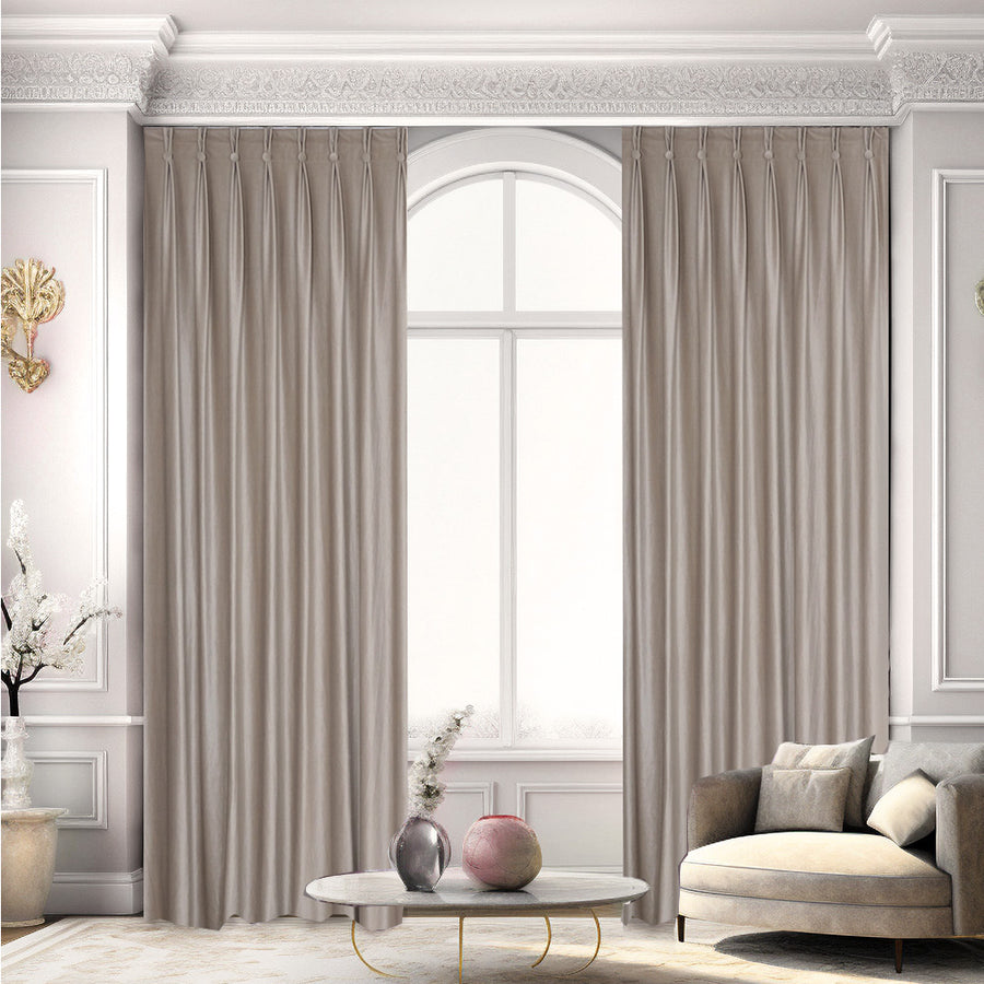 Draperie de Catifea Blackout 80% Crem -cu Rejansa (1 Buc)
