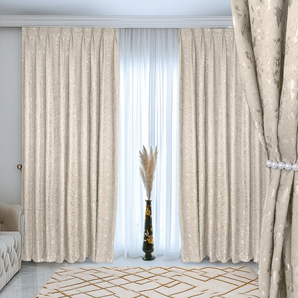 Draperie Los Angeles cu model Semi-Opaca Ivory-cu Rejansa 10cm(1 Bucata)