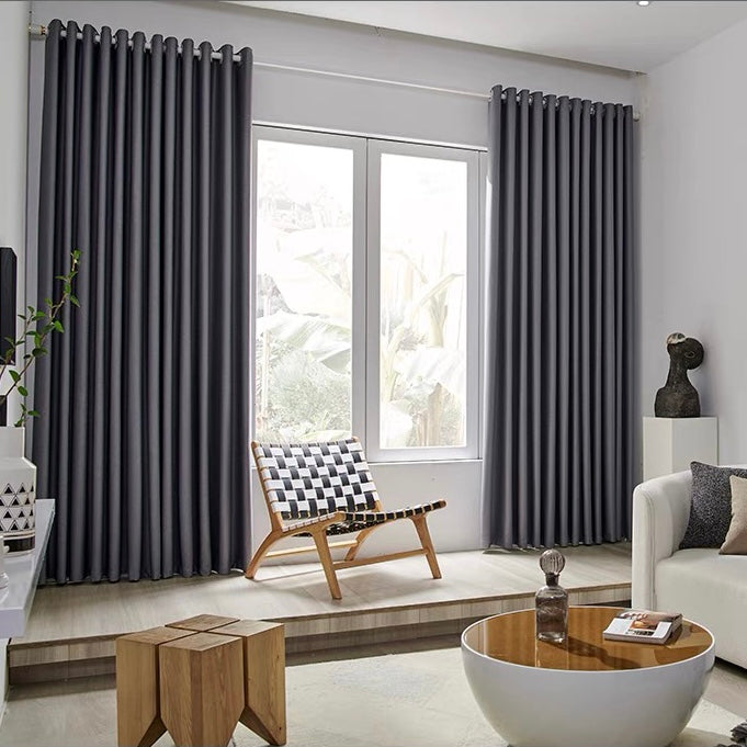 Draperie de Catifea Blackout 80% Gri Grafit -cu Rejansa (1 Buc)