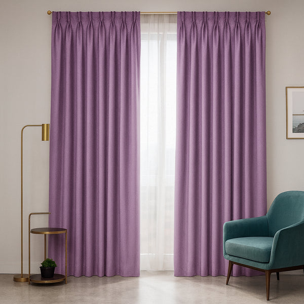 Draperie de Catifea Semi-opaca 70% Lavanda -cu Rejansa (1 Buc)