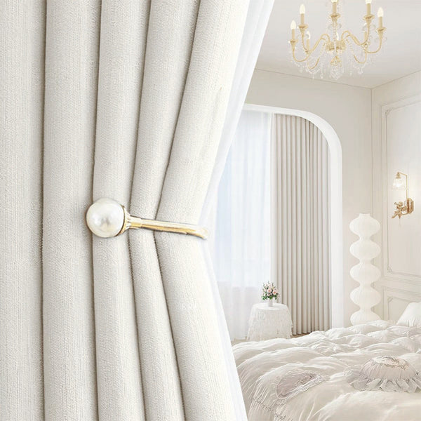 Draperie Creamy Velvet Blackout 90% Ivory-cu Rejansa 10cm(1 Buc)