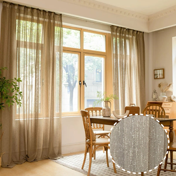 Perdea Milan In Sable Bej -cu Rejansa 10cm(1 Bucata)