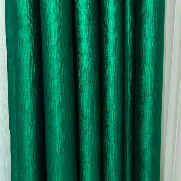 Draperie de Stofa Shine luxury cu 100% blackout Verde -cu Rejansa 10cm(1 Bucata)
