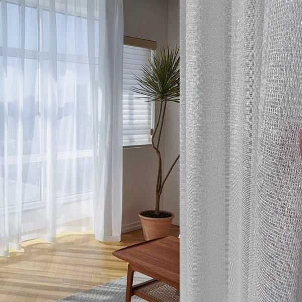Perdea luxury din plasă cu sclipici gri- cu Rejansa 10cm (1 Bucata)