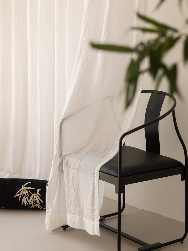 perdea voal crush cu model special Crem  - Cu Rejansa 10cm(1 Bucata)