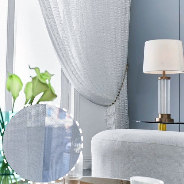 Perdea luxury Monaliza Alb -cu Rejansa 10cm( 1 Bucata )