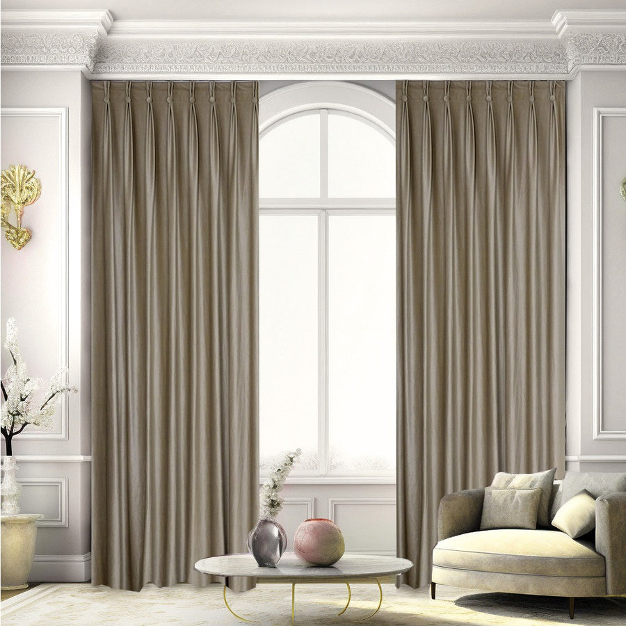 Draperie de Catifea Blackout 80% Bej -cu Rejansa (1 Buc)
