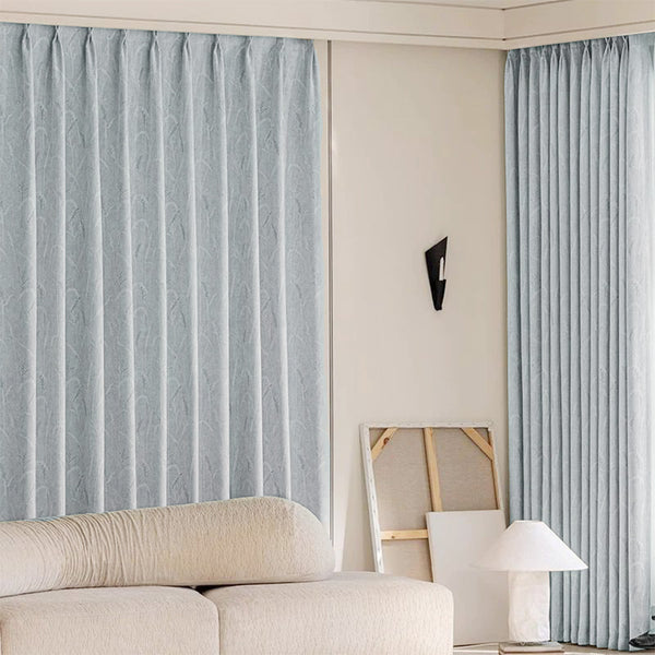 Draperie Creamy Velvet Floral Blackout 95% Gri Deschis - cu Rejansa 10cm(1 Buc)