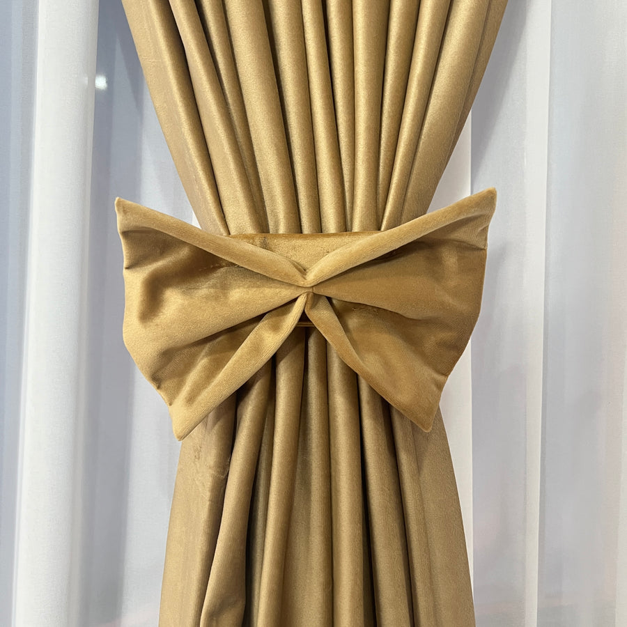 Set 2 Bucati Cordoane Catifea cu Fundita Prindere pentru Draperii