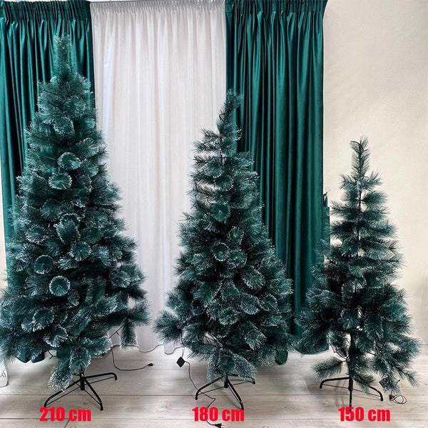 Brad de Craciun Artificial 150 cm | 180 cm | 210 cm - CADOU Instalatie Lumini LED 100 buc - 8m- culoare aleatorie