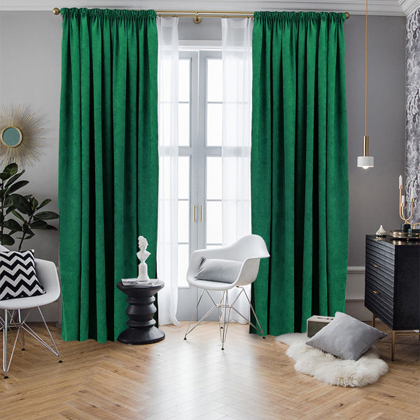 Draperie California luxury Verde din Microfibra calitate- Prindere cu Rejansa (1 Bucata)